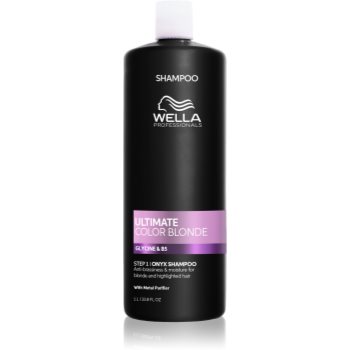 Wella Professionals Ultimate Color Blonde Shampoo șampon pentru neutralizarea tonurilor de galben pentru iluminarea părului sau pentru părul cu șuvițe